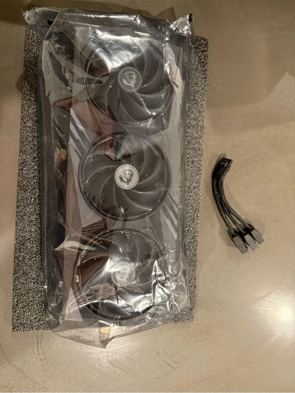MSI GeForce RTX Graphics Card Black/Silver Backplate